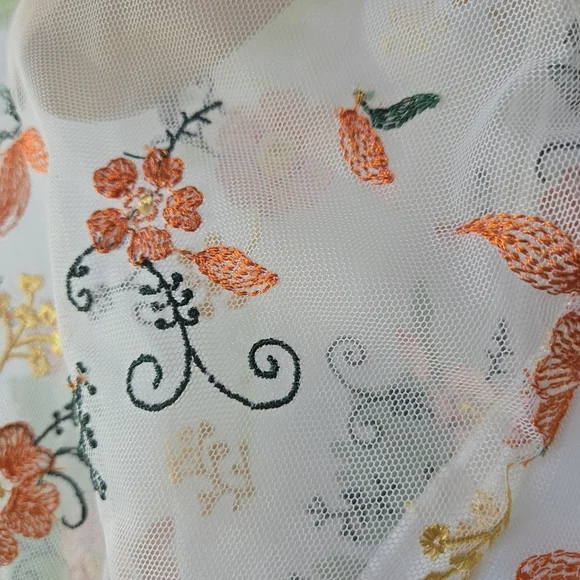 Ember Floral Embroidered Sheer Blouse - Picture 8 of 9